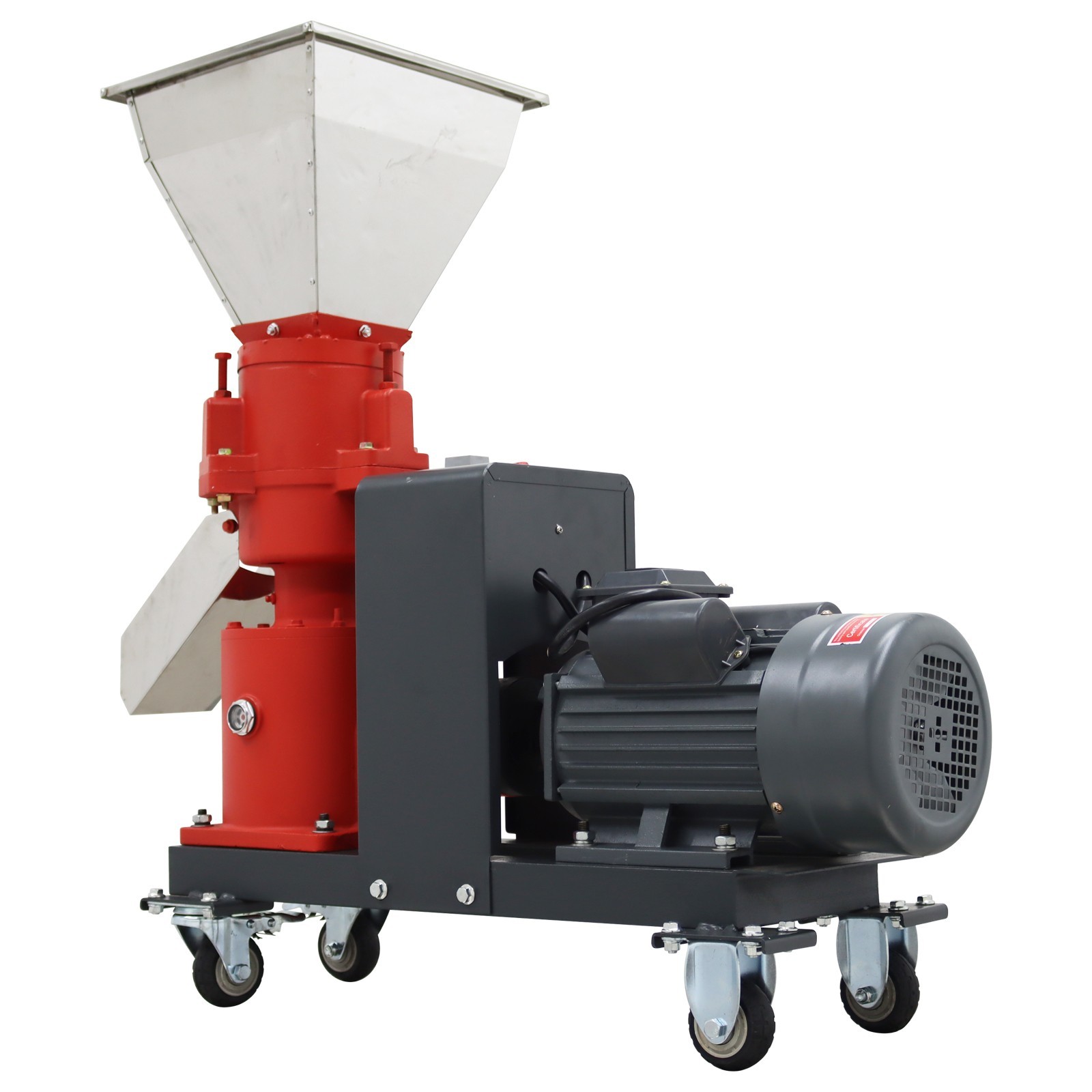 Animal Feed Pellet Mill Machine Granulator with 4mm Plate 3Rollers 150KG/h 220V