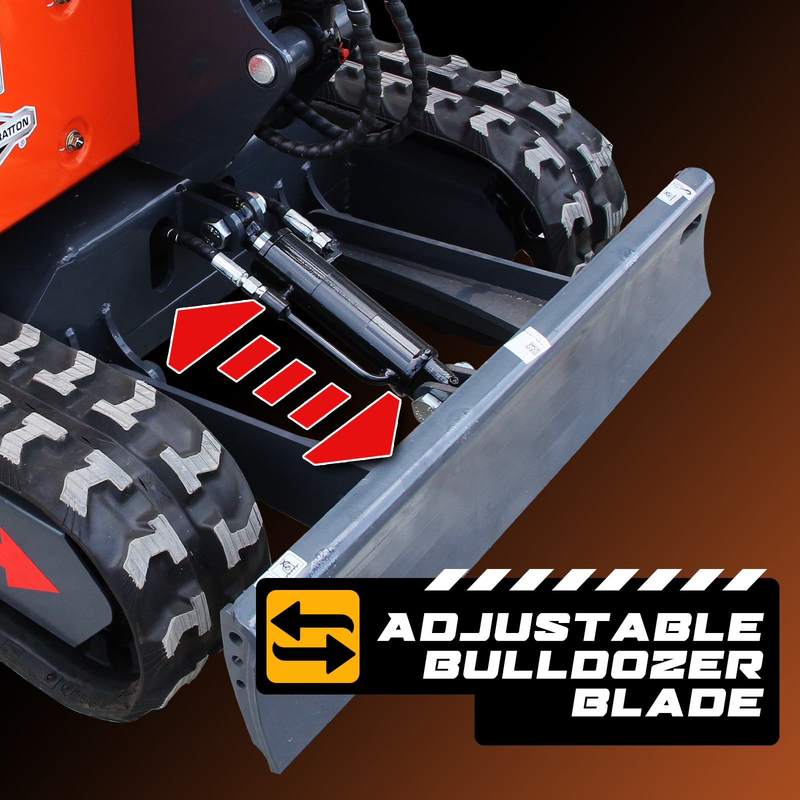 FREE SHIP 1Ton Mini Excavator B&S 13.5HP Crawler Hydraulic Digger + Attachment