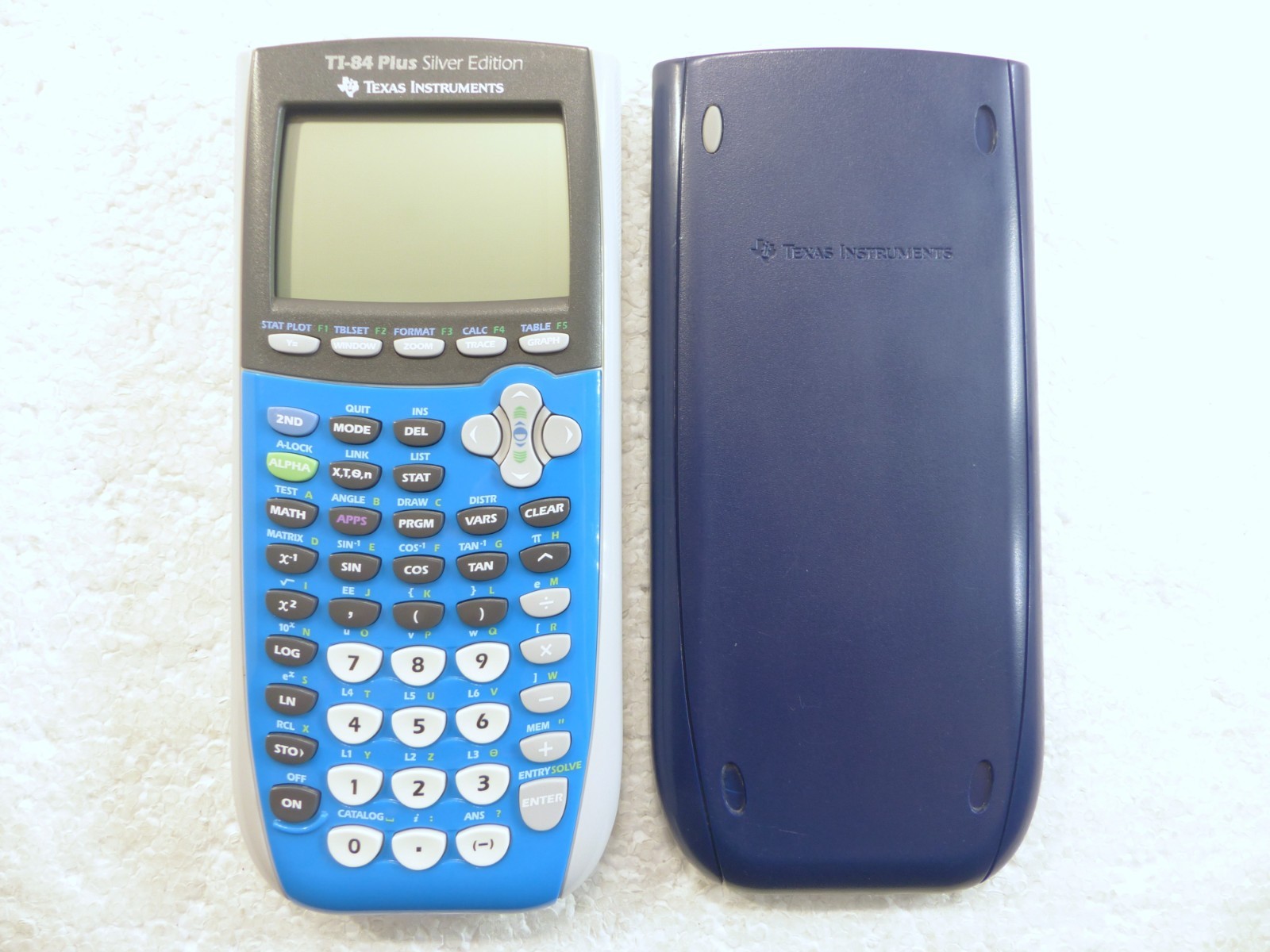 Texas Instruments TI-84 Plus Blue Silver Edition Calculator DARK SPOT IN SCREEN!