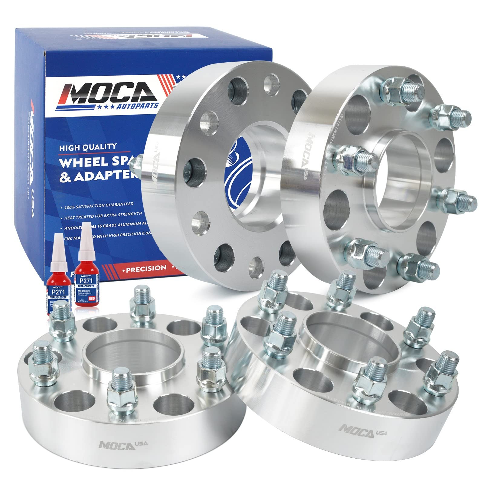4Pcs 1.5″ Hub Centric Spacers 6×5.5 3.07″ for Chev Silverado 1500 Tahoe Suburban