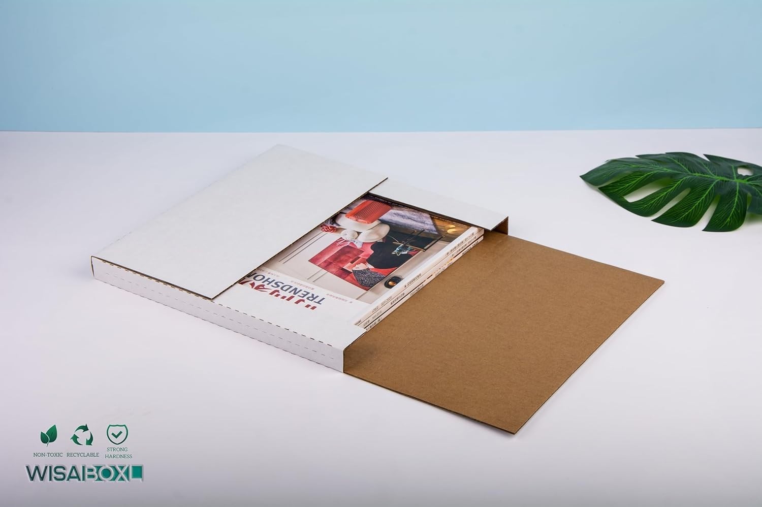 White Vinyl Record Mailers 12.8×12.8×1 inch LP Mailing Corrugated Cardboard B…